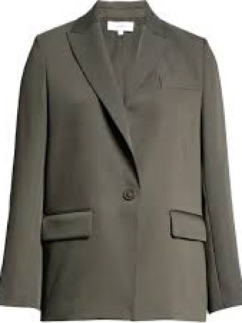 Vince Olive Green Single-Button Blazer